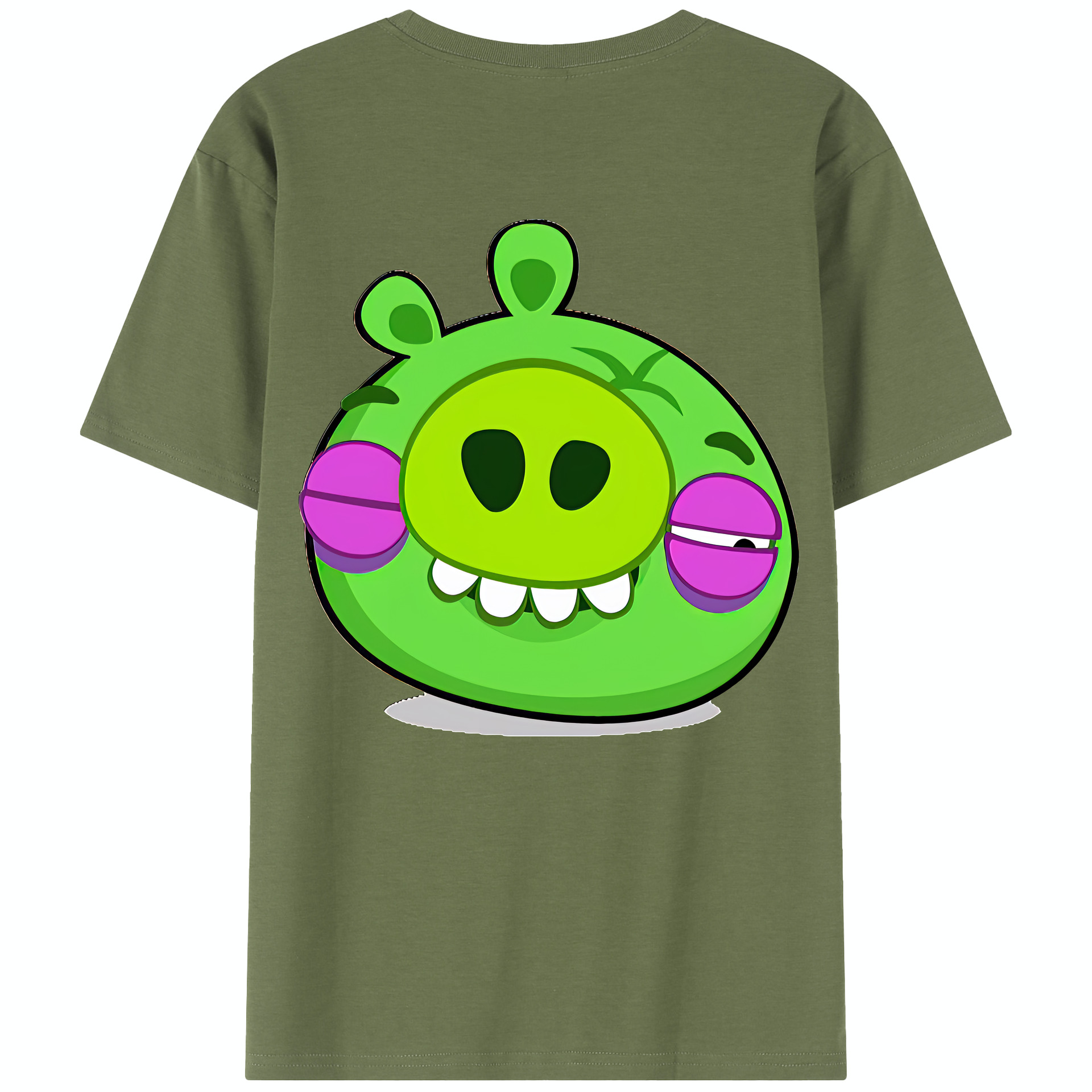 （画像用） Angry Birds アングリーバード 綿100％半袖Tシャツ（背面プリント）